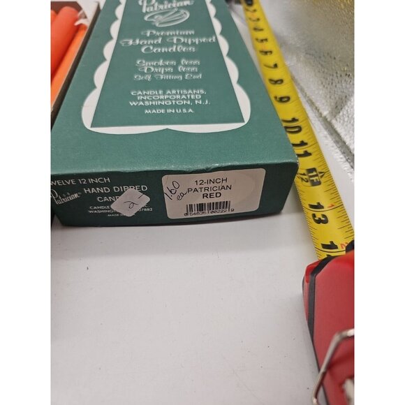 Patrician Taper Candles 12 Inch Bayberry Oarnge 17 Candles Total New - Picture 7 of 10